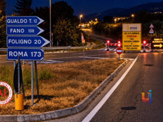 Flaminia, chiusa tra Gualdo Tadino e Nocera Umbra per lavori