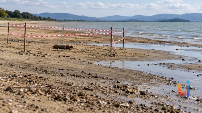 Trasimeno in secca, riaffiora la bomba della guerra mondiale