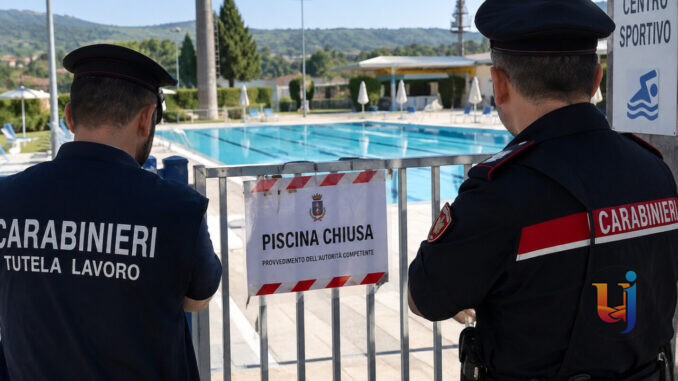 Piscina chiusa dopo i controlli, sospese due attività a Citerna