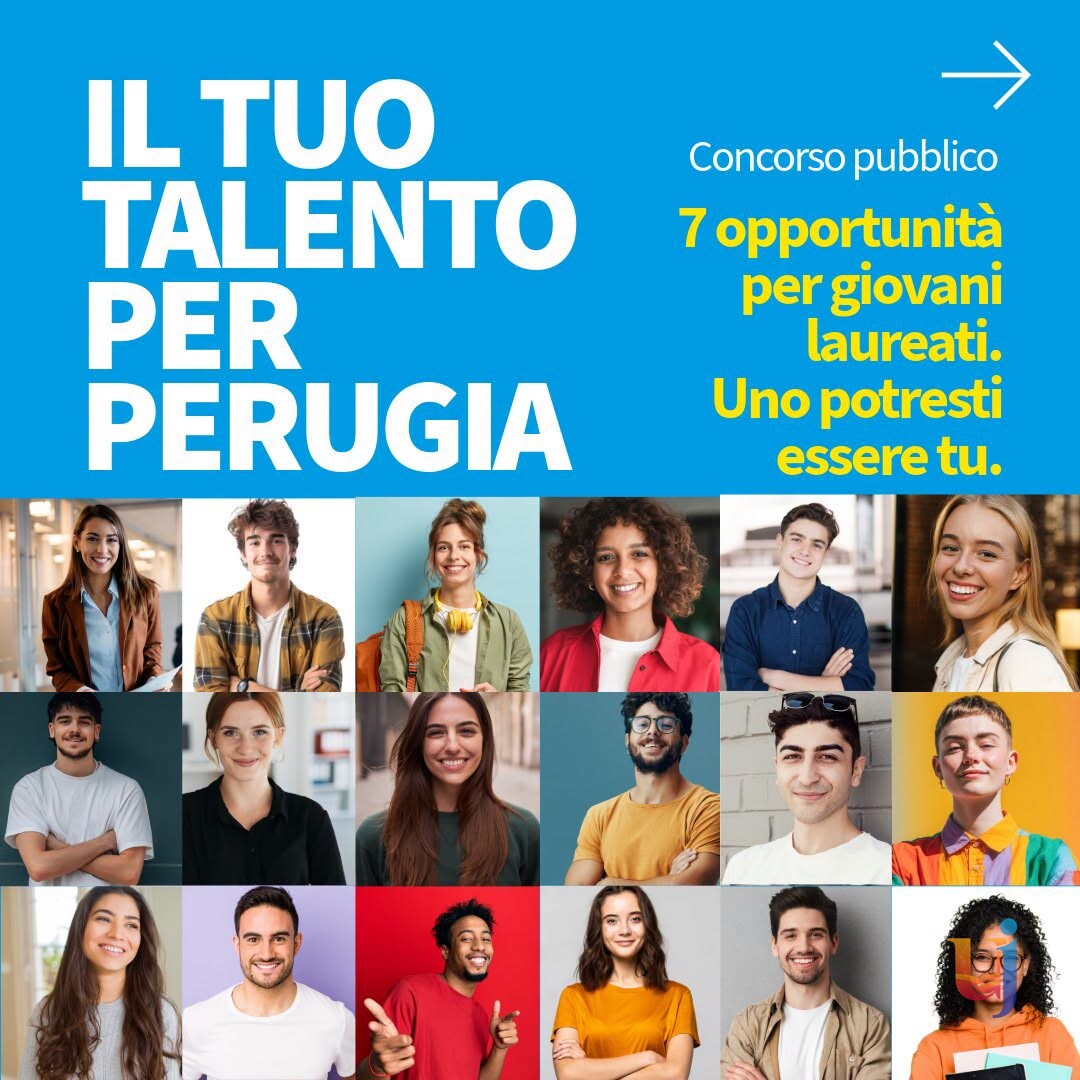 Apprendistato Comune Perugia, sette posti per laureati in PA