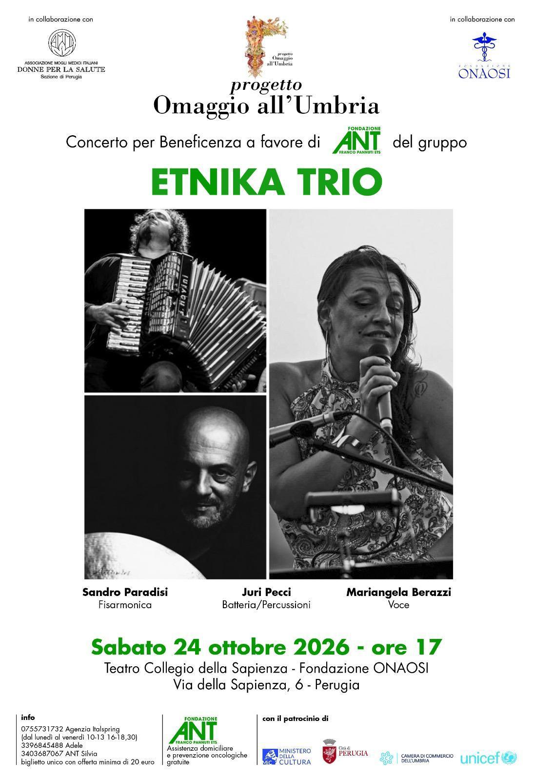 Etnika Trio in concerto al Teatro Sapienza