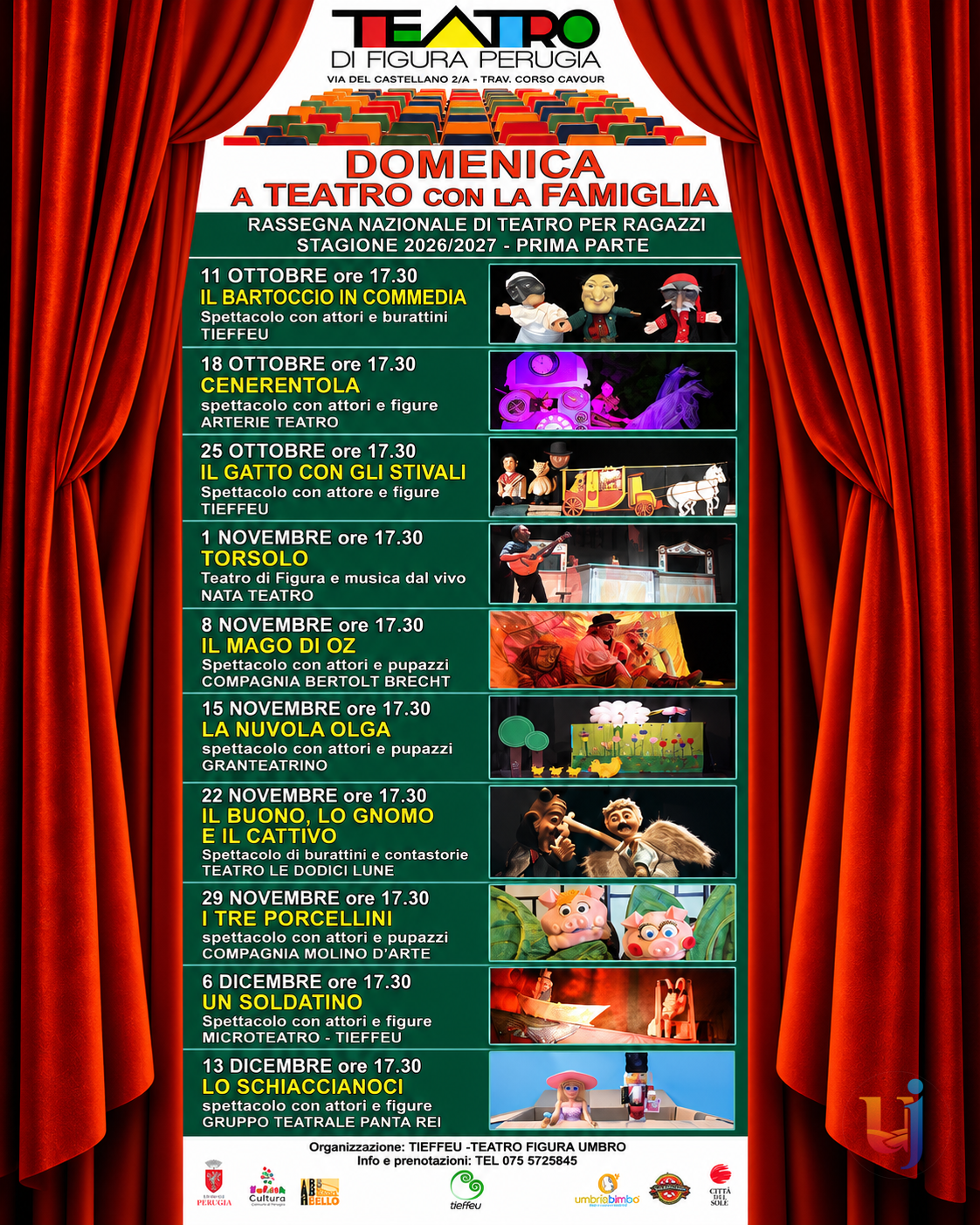 La Domenica a Teatro torna con 21 spettacoli per le famiglie
