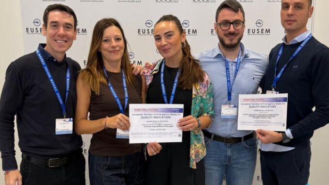 Pronto Soccorso Perugia premiato al congresso EUSEM a Parigi
