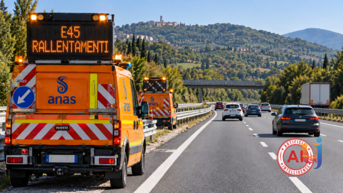 Camion in panne sulla Tiberina, rallentamenti a San Giustino